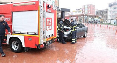 Sinop'ta araç yangını