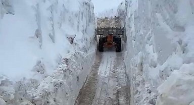 Şırnak'ta karlar arasındaki 2.5 kilometrelik "açık hava tüneli"