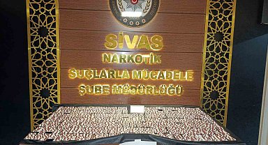 Sivas'ta binlerce uyuşturucu hap ele geçirildi