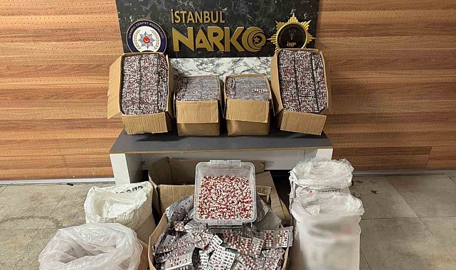 Sultanbeyli'de uyuşturucu operasyonu: 343 bin adet hap ele geçirildi