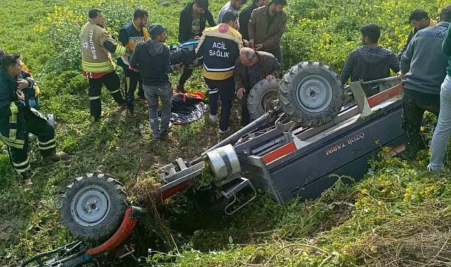 Takla atan patpatın sürücüsü yaralandı