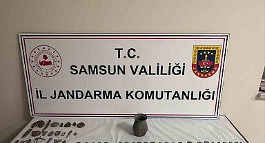 Tarihi eser kaçakçıları jandarmaya yakalandı