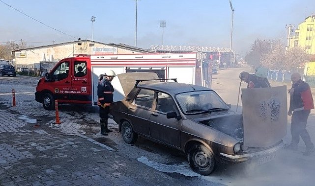 Tavşanlı'da araç yangını korkuttu