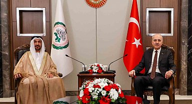 TBMM Başkanı Kurtulmuş, Arap Parlamentosu Başkanı Alyammahi ile görüştü