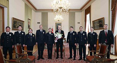 TBMM Başkanı Kurtulmuş, TBMM Koruma Daire Başkanı Çelik ve emniyet mensuplarını kabul etti