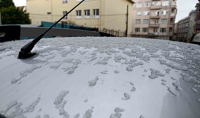 Tekirdağ'da dolu etkili oldu