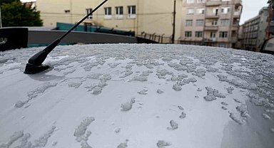 Tekirdağ'da dolu etkili oldu