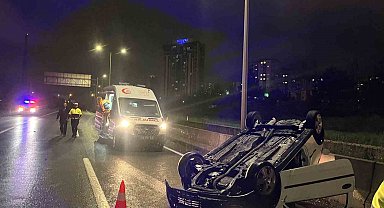 Tekirdağ'da otomobil takla attı, sürücü alkollü çıktı