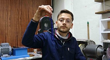 Tespih meraklısı genç hobisini ustalığa dönüştürdü