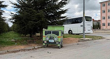 Tır motifli çöp kutusu dikkat çekiyor