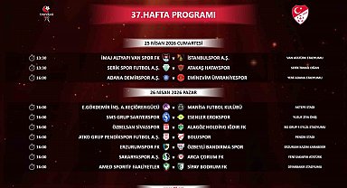 Trendyol 1. Lig'de 37. hafta programı açıklandı