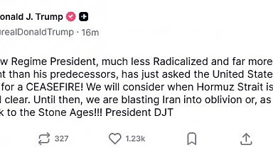 Trump: "İran'da yeni rejimin lideri, ABD'den ateşkes talep etti"