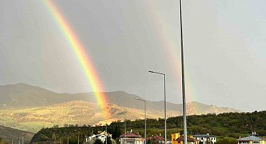 Tunceli'de gökkuşağı görsel şölen sundu