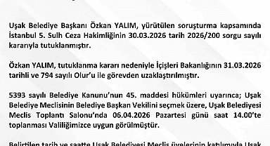 Uşak Belediye Başkan Vekili seçimi ile ilgili açıklama