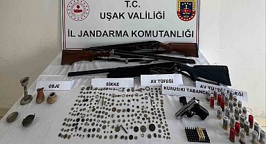 Uşak'ta 284 adet sikke ele geçirildi