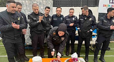 Üsküdar'da anaokulu öğrencilerinden polislere "Okulu bastılar" ihbarlı sürpriz kutlama