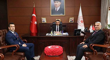 Vali Osman Hacıbektaşoğlu liman başkanlarını makamında ağırladı