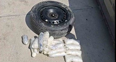 Yedek lastikten uyuşturucu çıktı