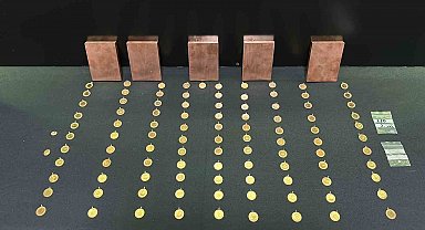 Yüzlerce sahte altın ile yakalandılar