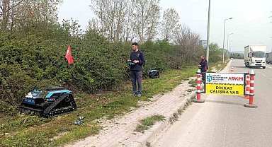 Zorlu araziler "çalı canavarı" ile temizleniyor