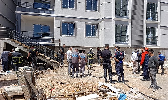 Adıyaman'da inşaatta doğalgaz hattı alev aldı