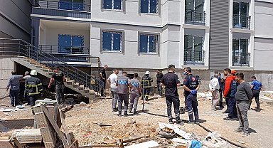 Adıyaman'da inşaatta doğalgaz hattı alev aldı