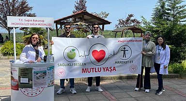 Akçakoca bahar şenlikleri'nde sağlık standına yoğun ilgi