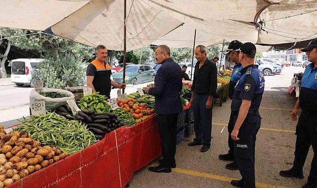 Akdeniz zabıtasından pazarlarda sıkı denetim