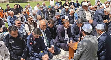 Aksaray'da yoğun yağış nedeniyle şükür duası yapıldı