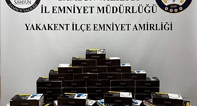 Alaçam ve Yakakent'te kaçak makaron operasyonu
