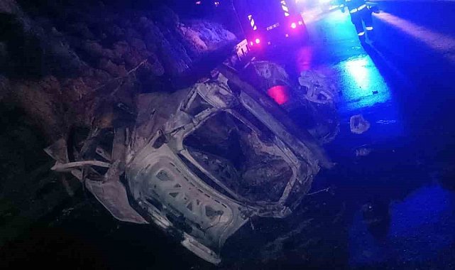 Alanya'da takla atan otomobil alev aldı: 2 ölü, 3 ağır yaralı