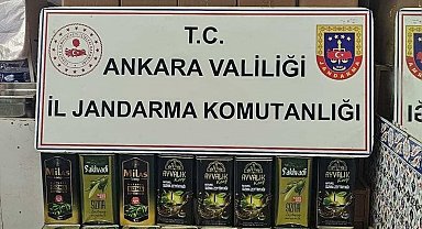 Ankara'da bir buçuk ton kaçak zeytinyağı ele geçirildi