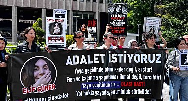 Ankara'da yaya geçidinde otomobilin çarpması ile hayatını kaybeden Elif'in davasına devam edildi