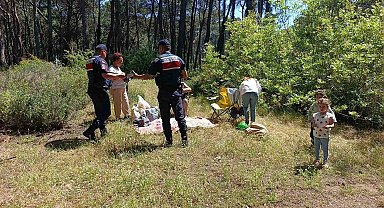 Antalya'da ormanlara girişler yasaklandı, jandarma vatandaşları tek tek uyardı