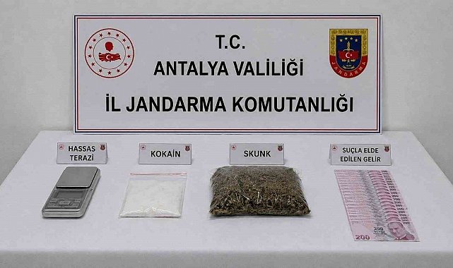 Antalya'da uyuşturucu operasyonunda 1 şüpheliye işlem