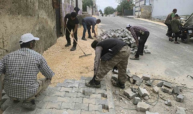 Araban'da cadde ve sokaklarda iyileştirilme çalışmaları sürüyor