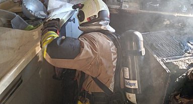 Arsuz'da apartman dairesinden alevler yükseldi