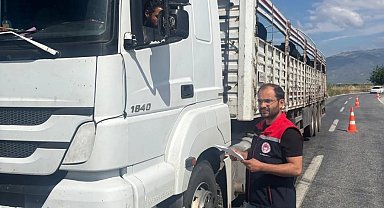 Aydın'da kurbanlık nakil yol kontrolleri yapıldı