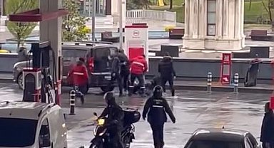 Başakşehir'de akaryakıt istasyonunda tekmeli yumruklu kavga