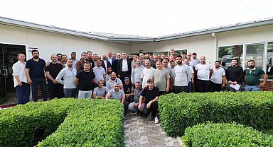 Başkan Şimşek personelle bayramlaştı