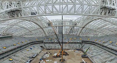 Başkentin yeni simgesi olacak stadyum havadan görüntülendi