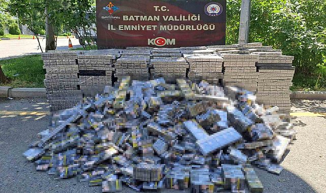 Batman'da 14 bin 600 paket gümrük kaçağı sigara ele geçirildi