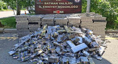 Batman'da 14 bin 600 paket gümrük kaçağı sigara ele geçirildi