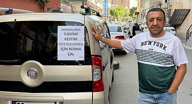 Batmanlı esnaf aracına astığı yazıyla dikkat çekti: "Akrabalarımla ilişkimi kestim"