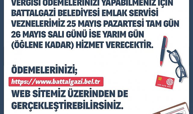 Battalgazi Belediyesi'nden bayram öncesi vezne düzenlemesi