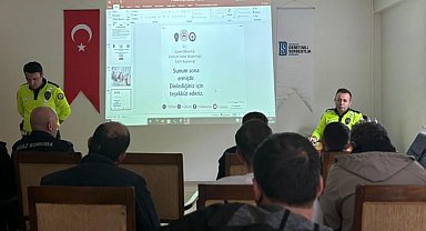 Bayburt'ta yükümlülere trafik güvenliği eğitimi verildi