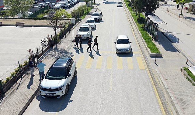 Bilecik'te drone destekli trafik denetimi