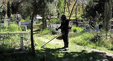Bilecik'te mezarlıklarda bakım çalışması