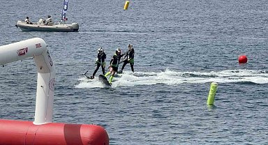 Bodrum'da su üstünde adrenalin fırtınası