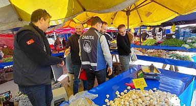 Bolu'da pazarda fiyat ve tartı denetimi